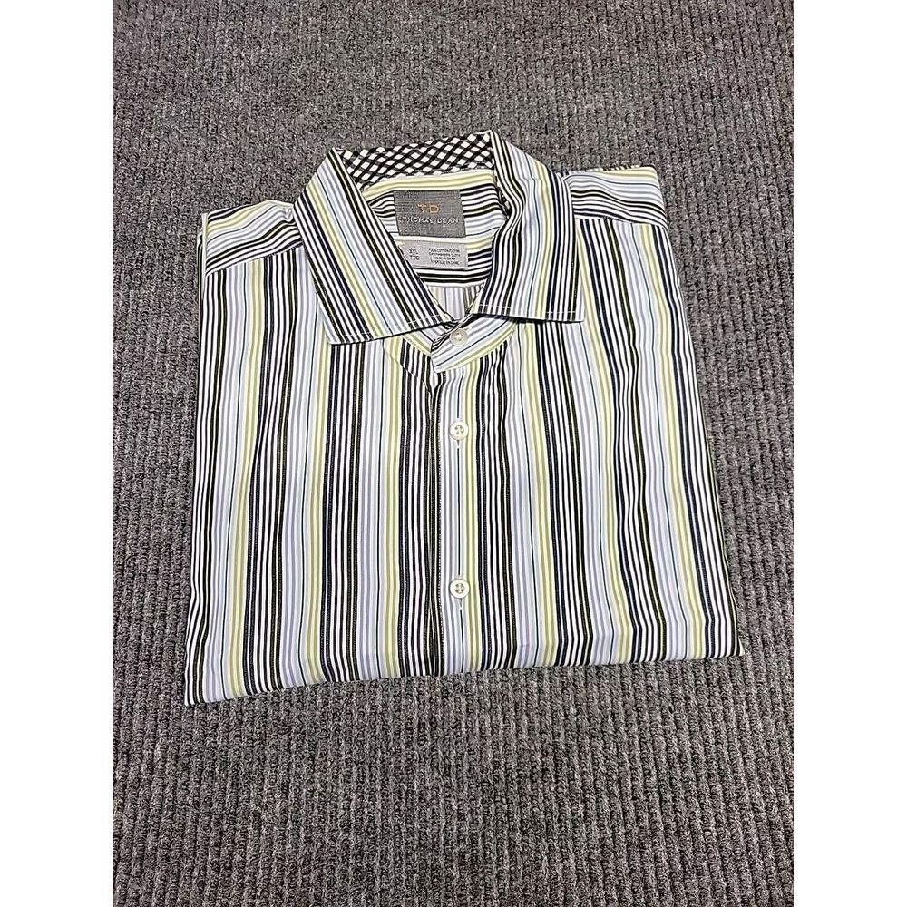 Mens XXL Long‎ Sleeve Button Down Shirt  Thomas Dean